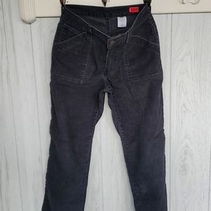 Womens Corduroy Faded Black Jeans Size 10 MIS M